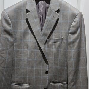 Ralph Lauren Gray Blazer with Light Blue Windowpane